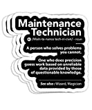 Job Definition Funny Maintenance Technician Men Gift Decorations - 4x3 Vinyl Stickers, Laptop Decal, Water Bottle Sticker (Set of 3)