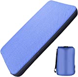 Vaneventi Double Self-Inflating Camping Mattress,8052 Sleeping Pad,Ultra Comfortable Side Sleep Friendly 4 Inches Thick PU Foam,Portable Roll-Up Floor Guest Bed,TPU Material,Blue