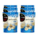 KA-ME Gluten-Free Original Rice Crackers Plain 3.5 oz/Pouch 6-Pack, Certified Gluten Free Crackers, No Artificial Flavors/Colors, Non GMO Snacks, Served with Asian Salmon, Cream Cheese, Egg & Tuna Salad, Asian Guacamole, Hummus & Many More