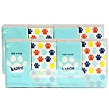 Funwares White Pocket Sized Travel Facial Tissue, 8 Packs, 72 Sheets, Paw Print Designed Package, 8 Pack