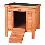 TRIXIE Small Animal House, Raised Pet Home, Ideal for Bunnies, Guinea Pigs, and Turtles