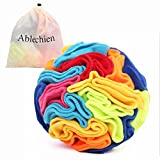 Ablechien Snuffle Ball - Snuffle Ball for Dogs Encourage Natural Foraging Skills, Dog Toys for Boredom and Stimulating Dog Puzzle Ball with Storage Bag Machine Washable