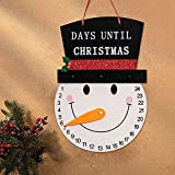 YEAHOME Snowman Christmas Countdown, 19x13.5 Inches Days Until Chtistmas Advent Calendar 2022 Indoor/Outdoor Farmhouse Rustic Hanging Sign Christmas Decorations for Home Living Room, Mantel, Wall