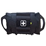 High Speed Gear Reflex IFAK System | Roll and Carrier | Medical Supply Holder (Black)