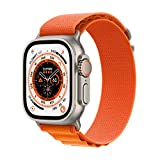 Apple Watch Ultra [GPS + Cellular 49mm] Smart Watch w/Rugged Titanium Case & Orange Alpine Loop Medium. Fitness Tracker, Precision GPS, Action Button, Extra-Long Battery Life, Brighter Retina Display