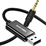 USB to 3.5mm Aux Cable, DUKABEL USB to 3.5mm Jack Cord for PC PS4 PS5 USB2.0 to 1/8 Male Auxiliary Audio Cable for Headphone Speaker(4FT/1.2Meter) Do Not Work for TV Car PS3 Truck Amplifier