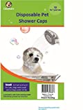 CozyEars Disposable Pet Shower Caps, Dogs, Cats,Cover, Protection Bath, Water, Raining, Ear Infection Prevention, 12 Caps in a Pack (S)