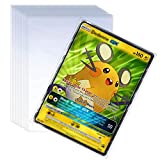 100 Pcs Soft Trading Card Sleeves, Top Loading Sleeves for Standard Cards 2.5" X 3.5"Ultra-Clear Card Protector for Game Cards, Baseball Cards