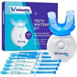 Whitebite Pro Teeth Whitening Kit for Sensitive Teeth with LED Light, 35% Carbamide Peroxide, (4) 3ml Gel Syringes, (2) Remineralization Gel and Mouth Tray