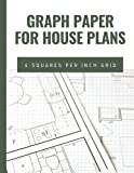 Graph Paper for House Plans: Composition Notebook Graph Paper for Architects, Designers and Engineers (4x4, 8.5"x11")