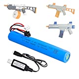 BTEDZSW Gel Gun Battery Pack Accessories for SRB1200 400 400-SUB Gel Blaster,Include 7.4V 2000mAh Battery with USB Charging Cable Rechargeable Lithium Battery SM2P XH-3 Plug