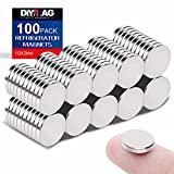DIYMAG 100Pcs Refrigerator Magnets, Small Round Rare Earth Magnets for Crafts, 10x2mm Strong Neodymium Magnets for Whiteboard, Fridge, Billboard, Hobbies in Home, Kitchen, Office and School