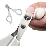 Trumoon Circular Cut Hole Cat Nail Clippers and Trimmers - Avoid Over Cutting Pet Nail Clippers for Hyperactive Cats Who Like to Struggle - Professional Grooming Tool for Cat Kitten (2mm-Orange)