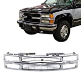 Titanium Plus Autoparts Compatible With CHEVROLET Chevy Blazer 94-00 Chevy C/K 1500 2500 3500 Suburban/Tahoe/Blazer Front Grille Grill Chrome GM1200463