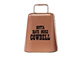 Bevin Bells "Gotta Have More Cowbell" (Medium) | Kentucky Cow Bell w/ Copper Color | Made from Steel | Loud Noise Makers w/ Handle | Made in CT, USA