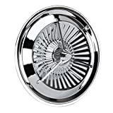 Polara Style Tri-Bar Turbine Chrome Hubcaps, 15 Inch, Set/4