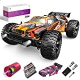 DEERC 200E Large Brushless High Speed RC Cars for Adults, 2 Car Shells, Upgraded 1:10 RC Trucks W/ LED Headlight, 60 KM/H, Remote Control Car, All Terrain Offroad Monster Truck for Boys, 2 Battery
