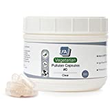 Empty Capsules Size 0 - Clear Vegan Pullulan - 500 Count Jar - Fits Capsule Machine Filling Tray - Joined Vegetarian Caps Easy Snap for DIY Powder Supplement Pills - Certified Halal Kosher Tapioca