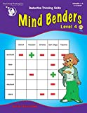 Mind Benders Level 4 Workbook - Deductive Thinking Skills Puzzles (Grades 3-6)