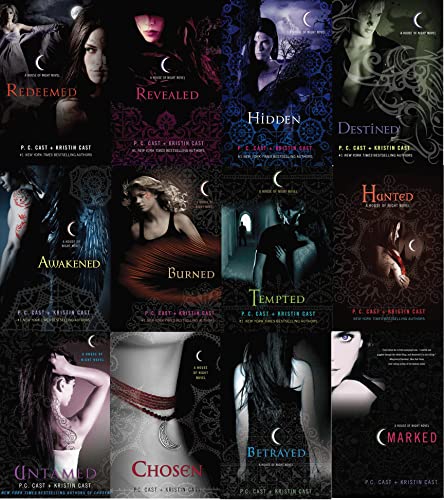 The House of Night Full Series: Books 1-12 by P. C. Cast Kristen Cast (Marked,Betrayed ,Chosen, Hunted , Tempted, Burned, Awakened, Destined, Hidden,Redeemed,Revealed)