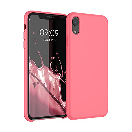 kwmobile TPU Silicone Case Compatible with Apple iPhone XR - Case Slim Phone Cover with Soft Finish - Neon Coral