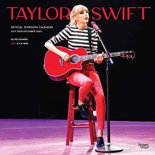 Taylor Swift OFFICIAL | 2023 12 x 24 Inch 18 Months Monthly Square Wall Calendar | July 2022 - December 2023 | BrownTrout | Music Pop Singer Songwriter Celebrity