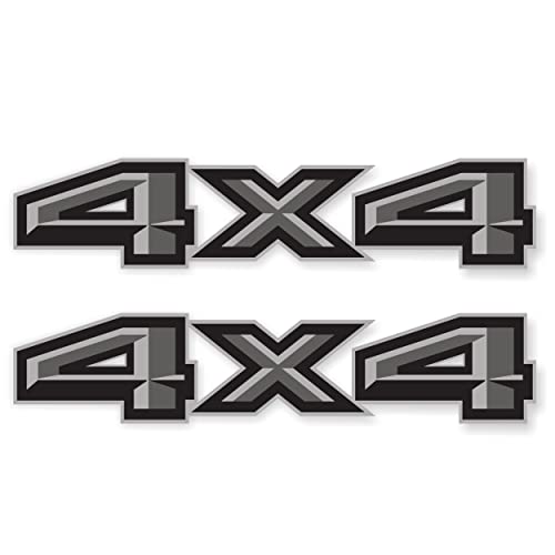 4x4 Decals for Truck Bedside Replacement Stickers for f150 Off Road Gray / Grey (2015-2020) (Die-Cut (Peel & Stick))