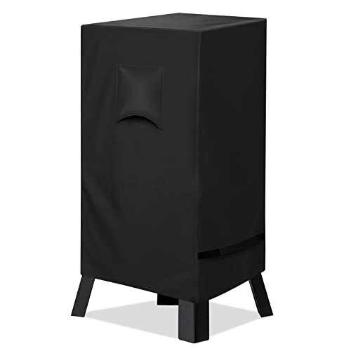 iCOVER 40 inch Smoker Cover for Masterbuilt - 25.5" LX19 D X 40" H 600D Square Smoker Cover Water Proof Canvas Heavy Duty for Masterbuilt 40-Inch Electric Smoker, Black