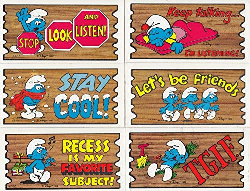 Smurf Supercards 1982 Topps Complete Widevision Base Card Set of 56