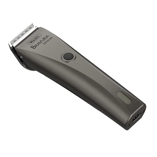 WAHL Professional Animal Bravura Lithium Ion Clipper - Pet, Dog, Cat, and Horse Corded/Cordless Clipper Kit, Gunmetal (41870-0425)