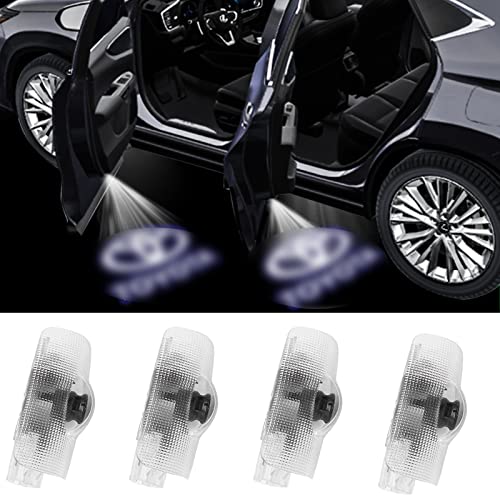 4 PCS LED Car Door Lights Logo Projector for Highlander/Camry/Prius/Sienna/Tundra/Venza/4 Runner/Corolla/ Alphard / Reiz / Crown / Sequoia /,3D Car Welcome Projector Lights