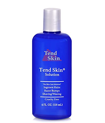 Tend Skin Womens AfterShave/Post Waxing Solution for Ingrown Hair, Razor Bumps and Burns, 4 ounce, Blue