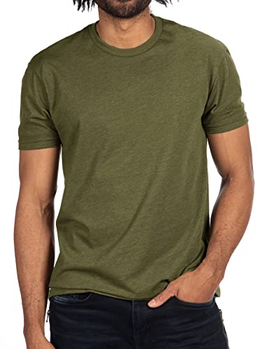 Next Level Apparel Men's Premium Fitted CVC T-Shirt (6210), Military Green, X-Large