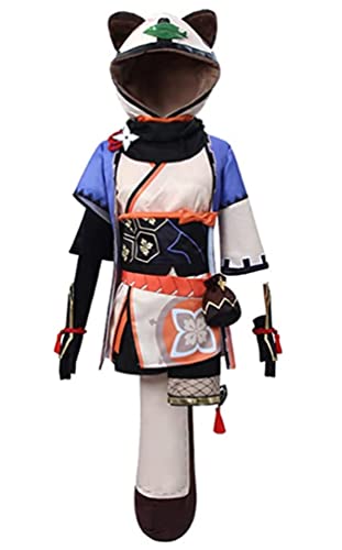 MayMaxPlay Genshin Impact Cosplay Cute Klee Cosplay Costume Uniform Dress Halloween Full Set (Sayu, S)