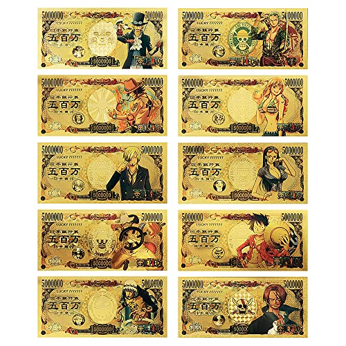 6UH8MB Japanese Anime ONE Piece Edition Bookmarks, Collectibles, banknotes and Gifts. 10pcsJapanese Anime ONE Piece Edition Bookmarks, Collectibles, banknotes and Gifts. 10pcs