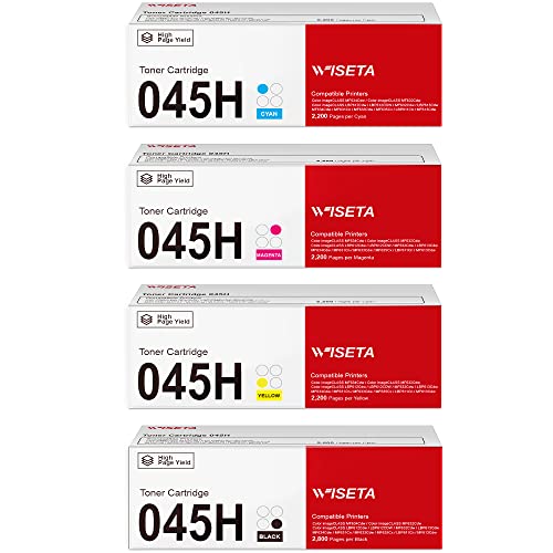 045H Toner MF634cdw Toner Compatible Toner Cartridge Replacement for Canon 045H Toner Cartridges 045 CRG-045H for Canon Color ImageCLASS MF634Cdw MF632Cdw LBP612Cdw MF635Cx MF634 Printer (4 Pack)