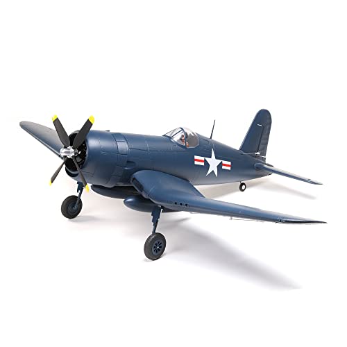 E-flite RC Airplane F4U-4 Corsair 1.2m BNF Basic Transmitter Battery and Charger Not Included with AS3X and Safe Select EFL18550