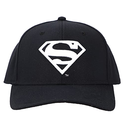 Bioworld Superman White Logo Black Snapback Hat