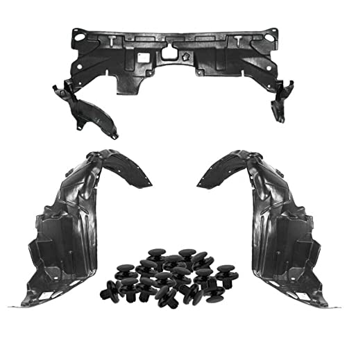 Parts N Go 2003-2007 Accord Coupe Fender Liner & Undercover Set with Clips Front Driver & Passenger Side Left Right HO1228117 HO1248117 HO1249117 74111SDAA00 74151SDNA00 74101SDNA00