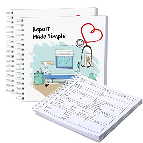Nurse Report Sheet Notebook Pocket Notebook for Nurses Nursing Notepad Student Appreciation Journal for Organizing Notes, Giving Report (2 Pack)