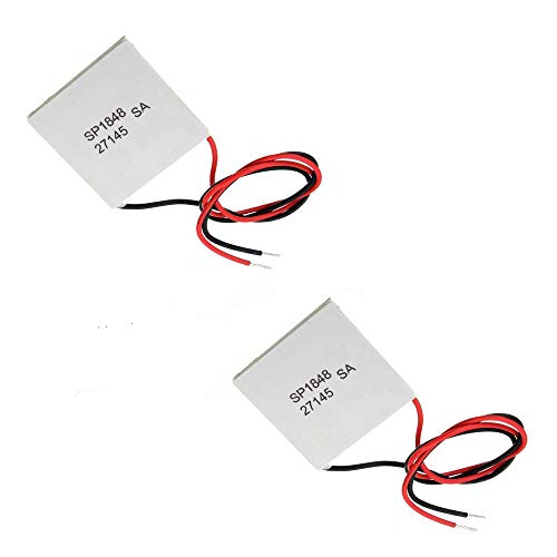 Comimark 2Pcs 40x40mm Thermoelectric Power Generator SP1848-27145 Peltier TEG Module