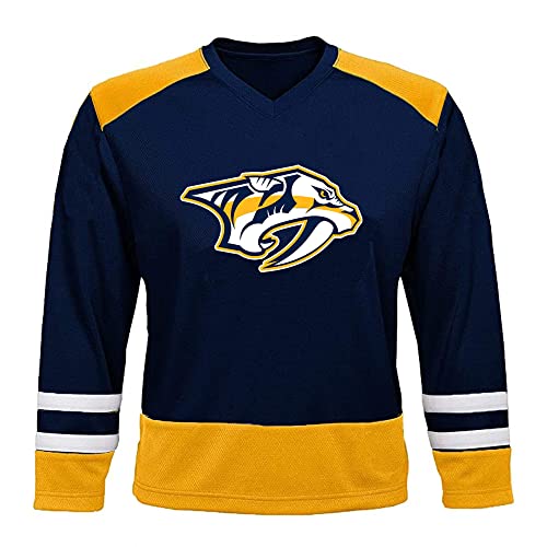 Outerstuff Nashville Predators Juniors Size 4-18 Team Logo Jersey Shirt (Large) Navy