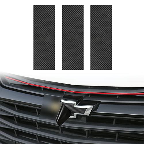 TOMALL 3pcs Vinyl Bowtie Logo Wrap Stickers for Chevy 11.8" x 4" Car Emblem Logo Overlay Decals DIY Modification Waterproof Universal Decoration (Carbon Fiber)