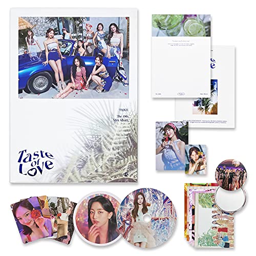 TWICE 10th Mini Album - Taste of Love [ Taste Ver. ] Photobook + CD-R + Booklet + Lenticular + Tasting Card + Coaster + Photocard