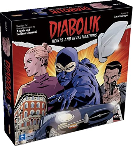 Diabolik: Heists and Investigations  A Board Game by Ares Games 2-4 Players  Board Games for Family 30-60 Minutes of Gameplay  Games for Family Game Night  for Teens and Adults Ages 14+ - English