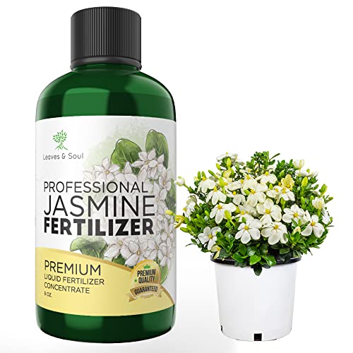 Professional Liquid Jasmine Fertilizer | 3-1-2 Concentrate for Plants and Flowers | Multi-Purpose Blend & Gardening Supplies | 8 oz Bottle (Jasmine)