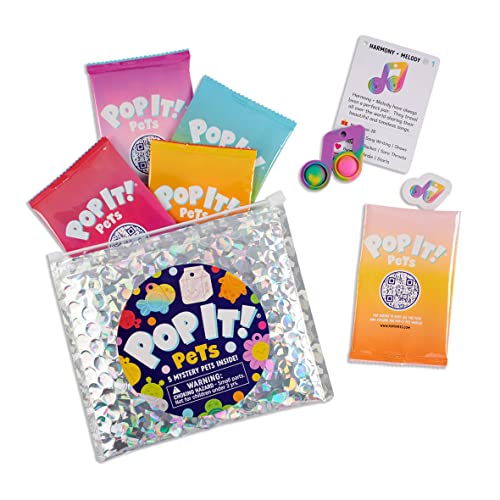 Official POP IT! Pets - Mystery Bag | 5 Pets in Each Bag | Mini Pop It! Collectables | Cute Fidget and Sensory Toy | Over 100 Companions to Collect and Trade with Your Friends