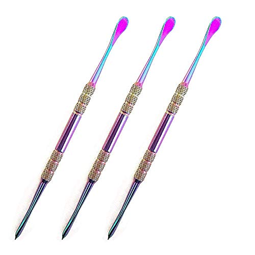 Lmbros Wax Carving Tool Rainbow Stainless Steel Tools for Major Key to Success (3pcs)