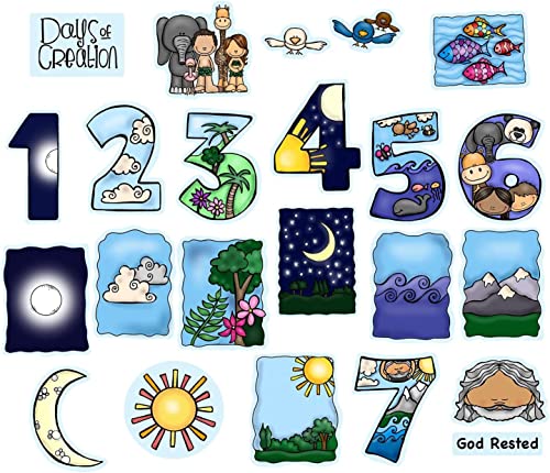 Days of Creation 23 PRECUT Felt Figure for Bible Felt/Flannel Board Stories Story Set Plus Lesson Guide and Activity Pages