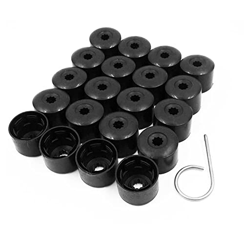 20-Pack Wheel Lug Nut Bolt Cover Caps Locking Caps Set for Free Dismantle Tool Replacement 1K0 601 173